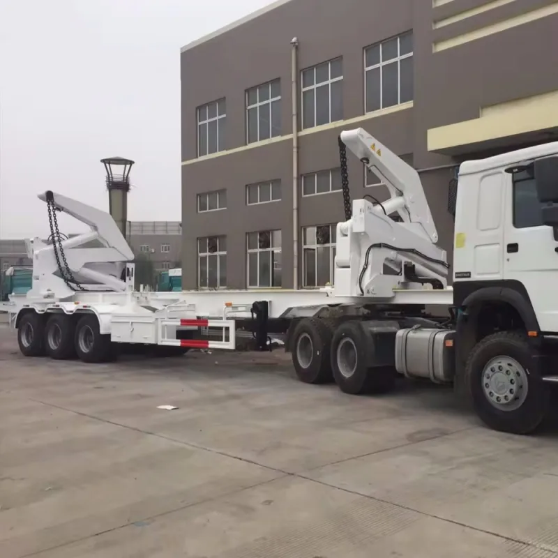 3 axle 40ft container self loading flatbed trailer 40ft side loading container trailer